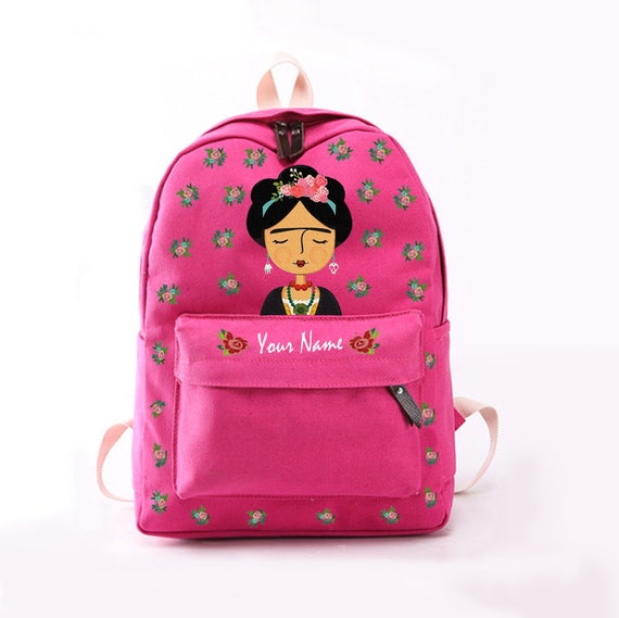 Frida Kahlo Backpack Personalized Bag Hand Painted Backpack Etsy