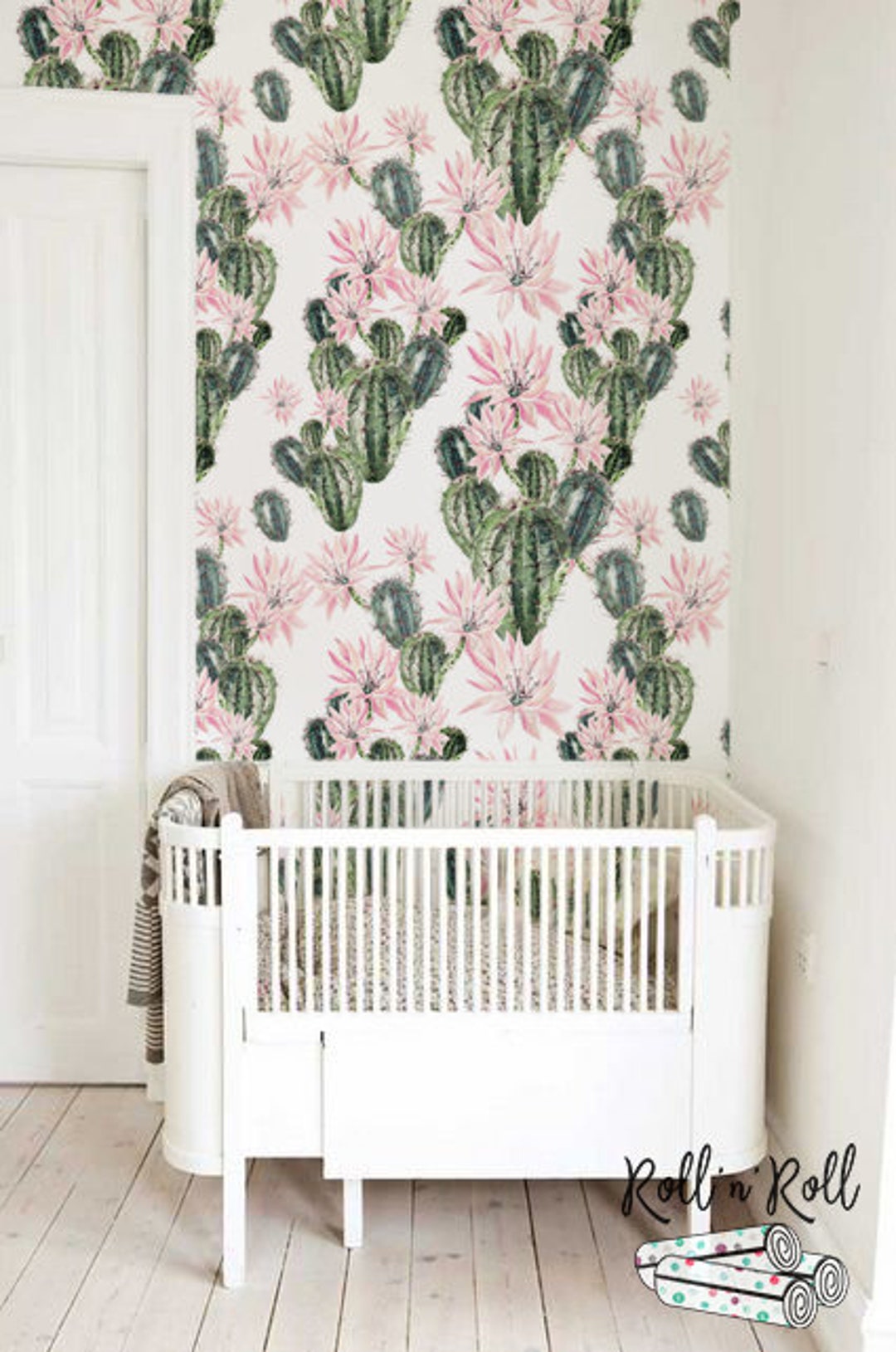 Pink Opuntia Wallpaper Cactus Wallpaper Cactuses Wall Mural - Etsy