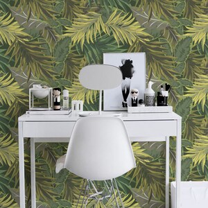 Green Leaf Wallpaper Palm Leaves Monstera Leaf Leaves - Etsy