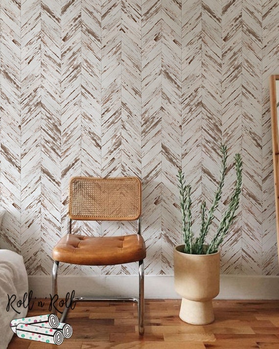 Wooden Chevron Wallpaper Wood Wall Mural Chevron Pattern - Etsy Wooden Chevron Wallpaper Wood Wall Mural Chevron Pattern - Etsy