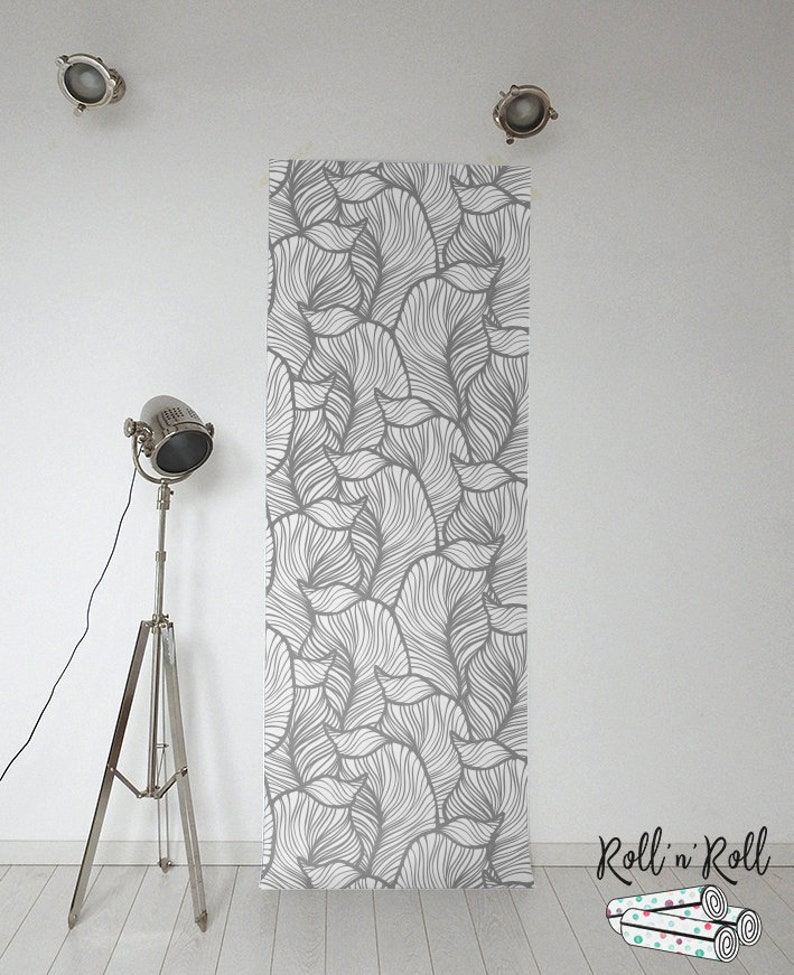 Leaves Removable Wallpaper Leaf Pattern Leaf Wall Decor Etsy UK
