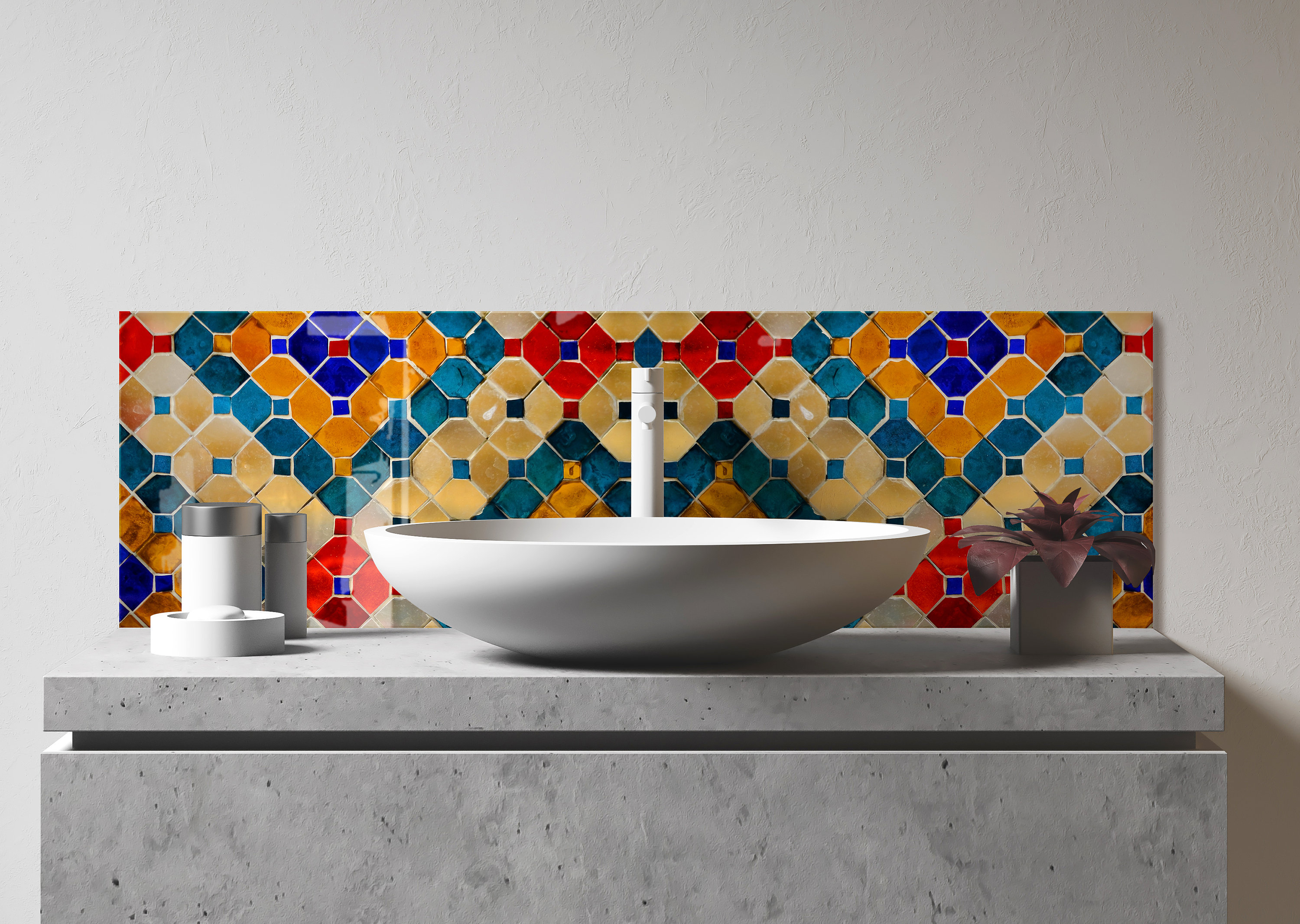 Bathroom sink backsplash deals
