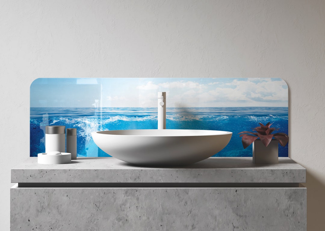Bathroom Sink Backsplash, DIY Bathroom Backsplash, Easy Bathroom ...