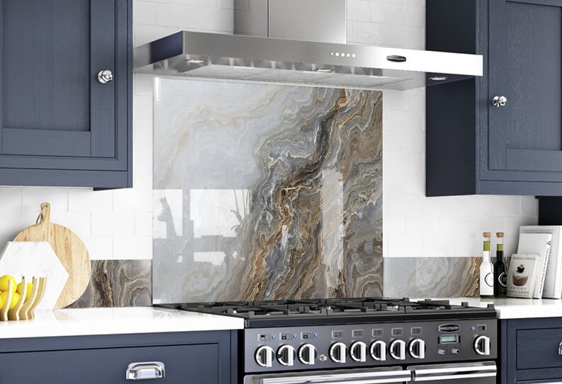 glass marble backsplash