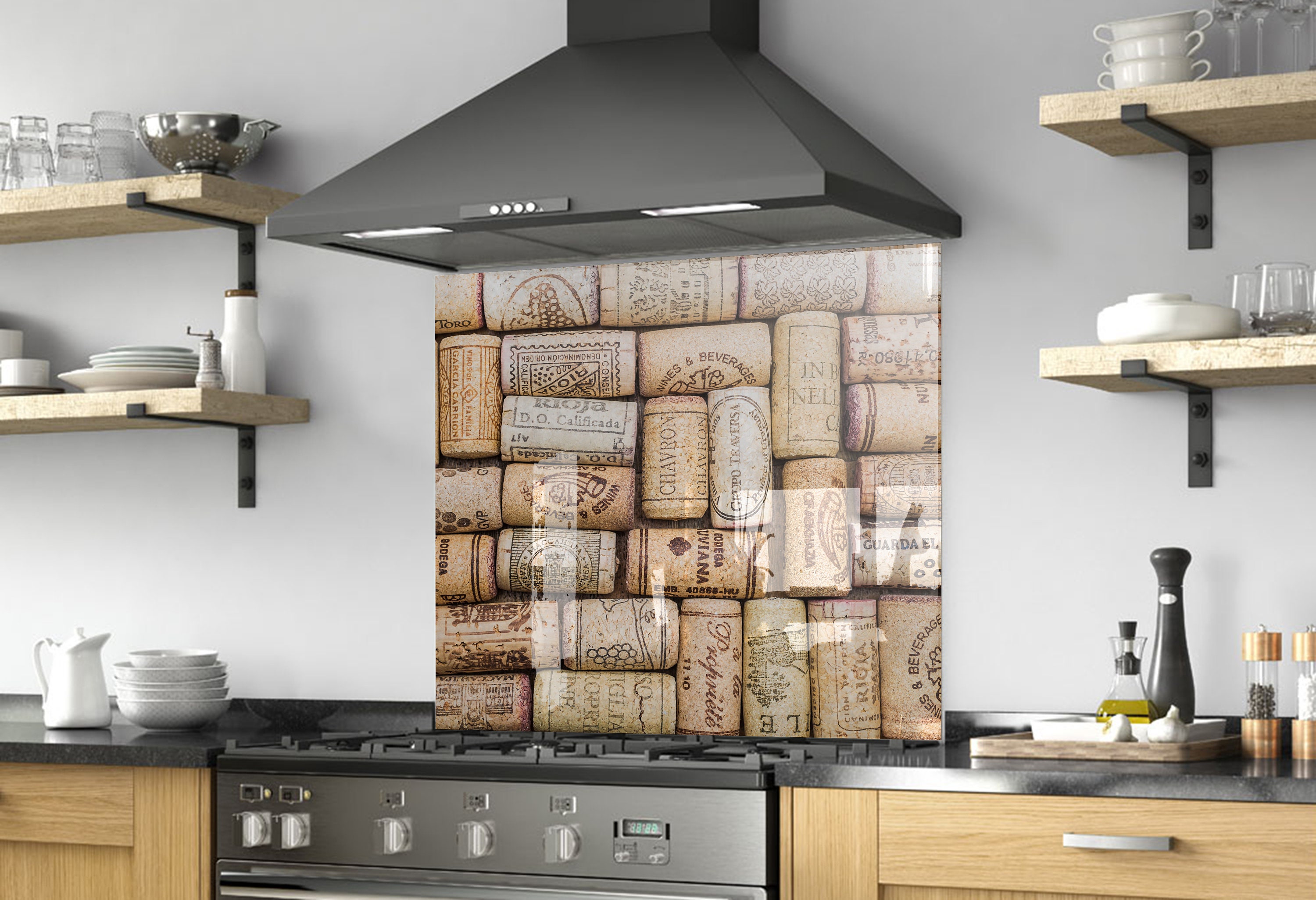 Bricks Solid Glass Backsplash Kitchen Decor Behind The Etsy