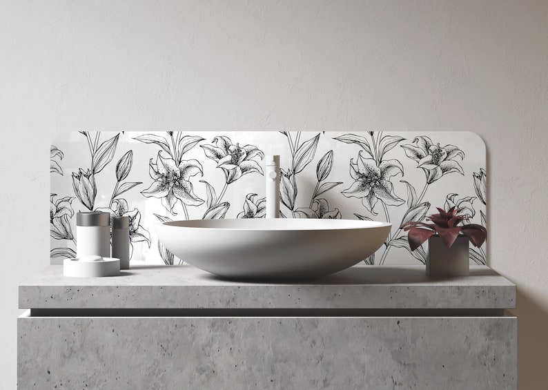 Floral Wall Art DIY Backsplash Kitchen Decor Backsplash - Etsy