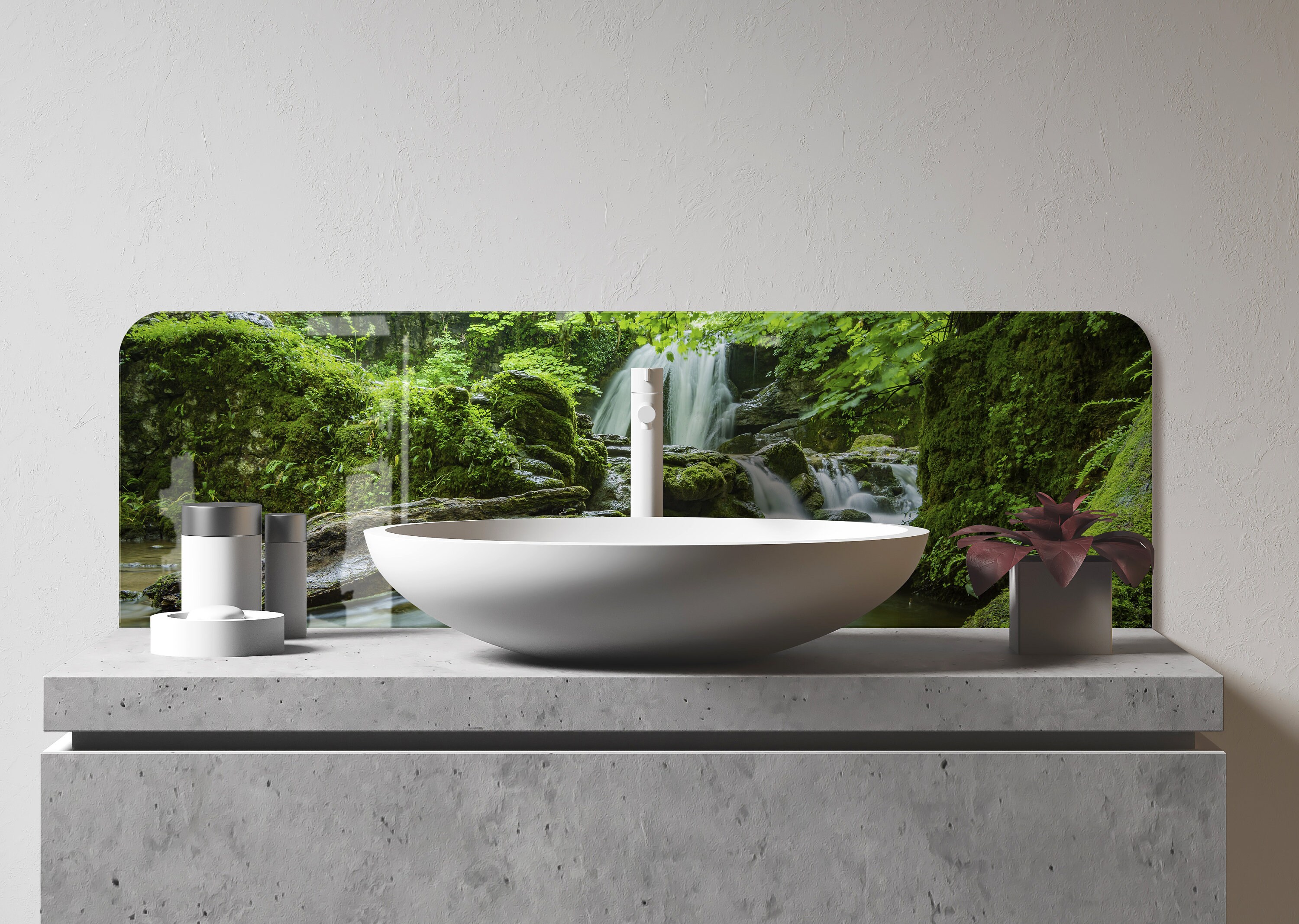 Bathroom Sink Backsplash DIY Bathroom Backsplash Easy Etsy