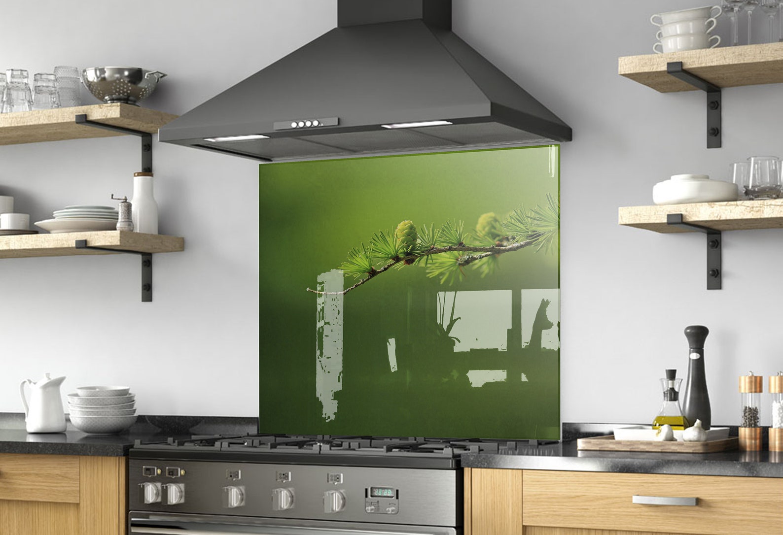 Glass Art Kitchen Wall Decor Modern Kitchen Backsplash Etsy