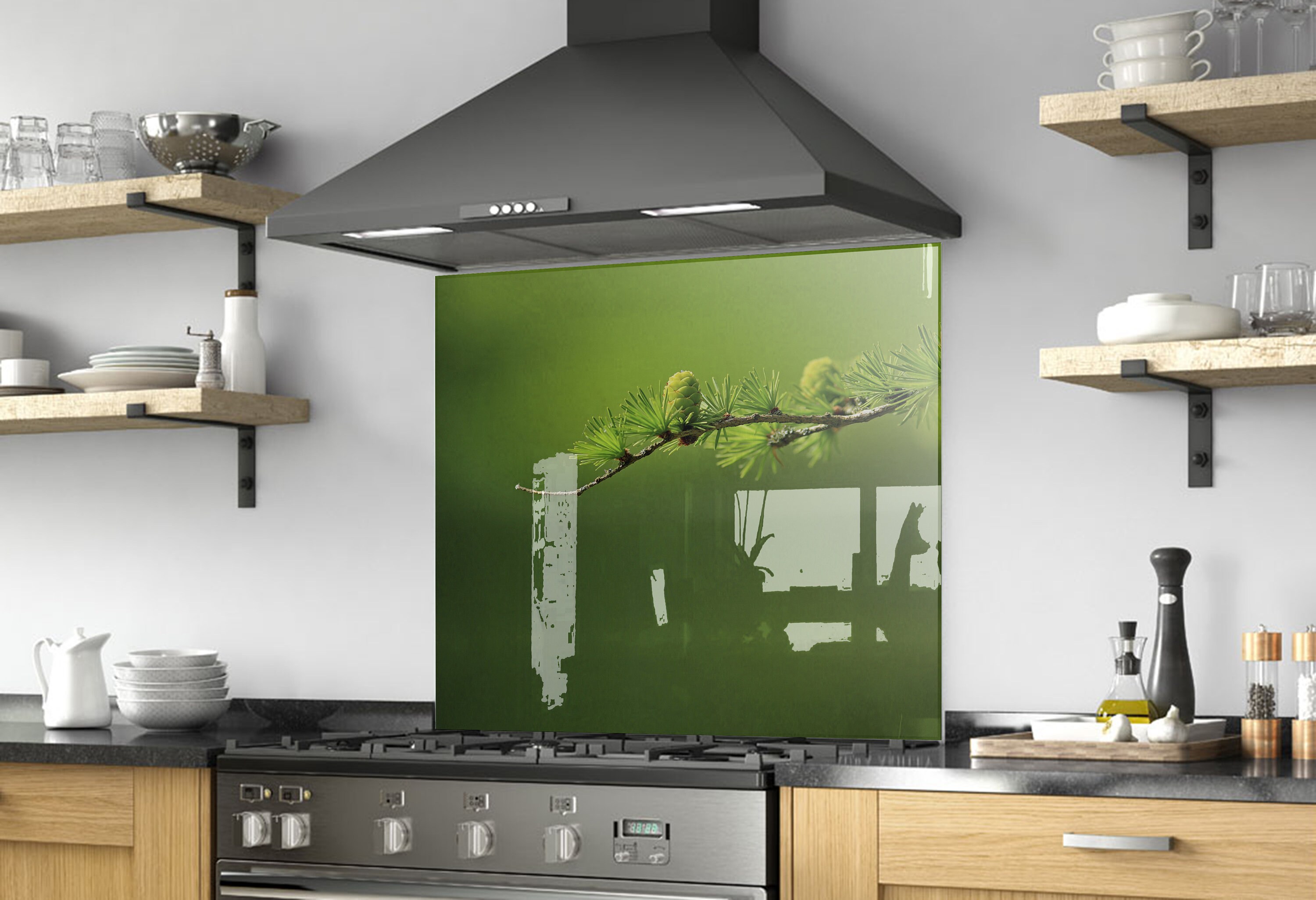 Glass Art Kitchen Wall Decor Modern Kitchen Backsplash | Etsy