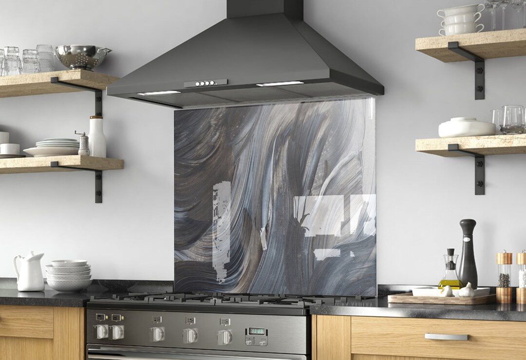 Kitchen Wall Decor, Modern Kitchen, Backsplash Mural, Solid Glass