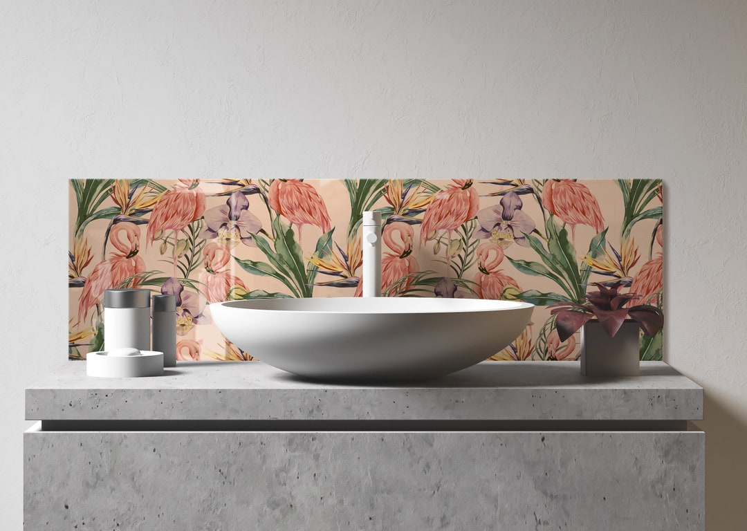 Bathroom Sink Backsplash, DIY Bathroom Backsplash, Easy Bathroom Backsplash, Bathroom Decor