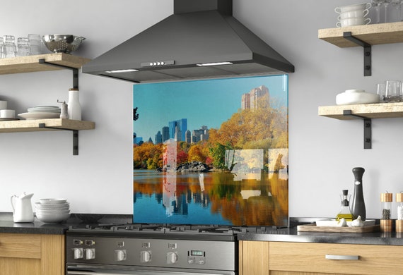 Central Park Wall Art City Decor Modern Kitchen Backsplash Etsy