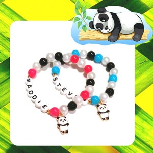 Personalisiertes Panda Armband,Panda Schmuck,Panda Party Gastgeschenk,Jungen Armband,Mädchen Armband,Panda Armband,Panda Gastgeschenk,KinderArmband