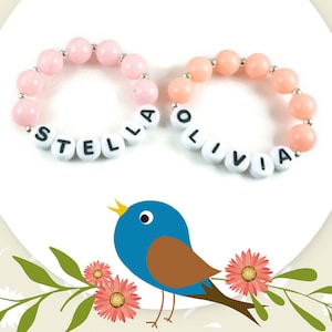 Personalized Twin Girls Name Bracelet, Newborn Girl Bracelet, Baby ID Jewelry, Twin Boys Gift, Boy Baby Shower Gift, Newborn Keepsake