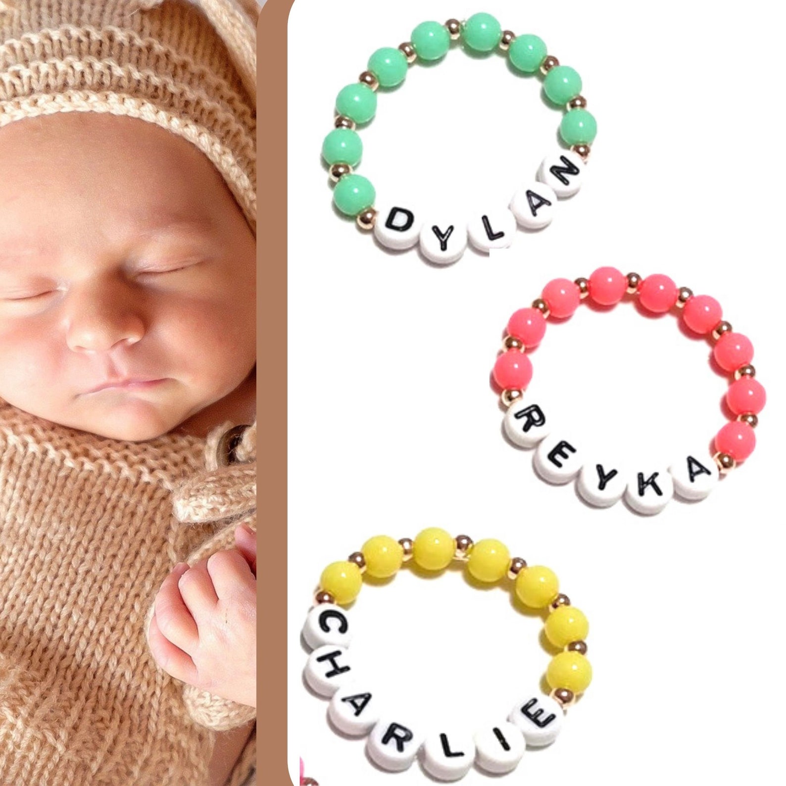 Personalized Identification BraceletName BraceletBaby Etsy