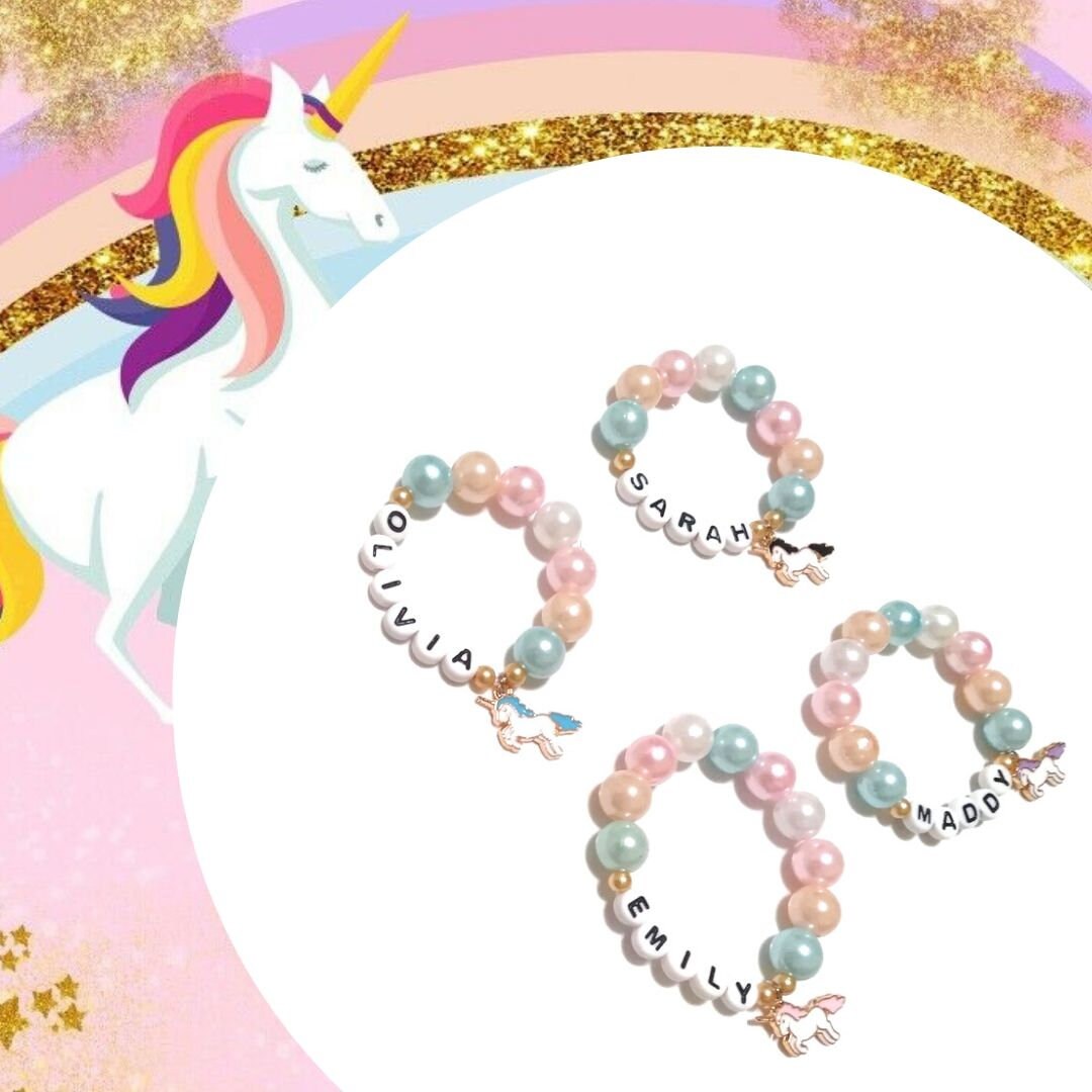 Lot De 10 Bracelets En Bois Colorés Pour Filles - Motif Sirène - Bijoux Enfant, Cadeau Fête Ou Noël
