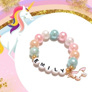 Personalized Unicorn Bracelet, Unicorn Personalized Party Favors, Unicorn Jewelry,Unicorn Party Favours, Unicorn Gift,Unicorn Birthday Party