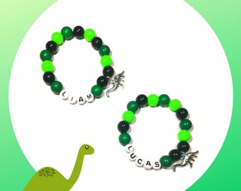 Personalized Dinosaur Bracelet,Dinosaur Jewelry,Dinosaur Party Favor,Boys Bracelet,Dino Bracelet,Dino Favor,Dino Party Gift,Dino Jewelry