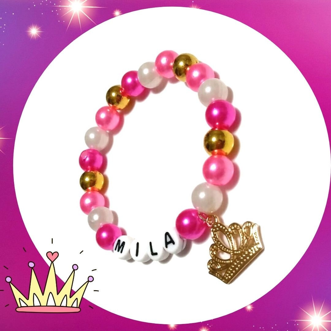 Personalized Princess Charm Bracelet Princess Party Favor Etsy
