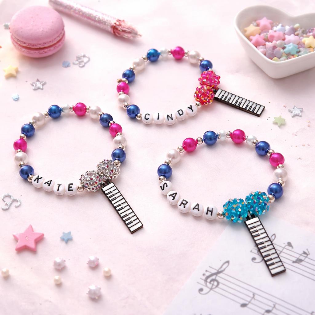 Personalized Piano Bracelet for Kids - Piano Charm Bracelet - Piano…