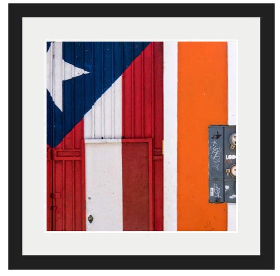 Puerto Rican Flag Mural In Old San Juan Photo Print Etsy