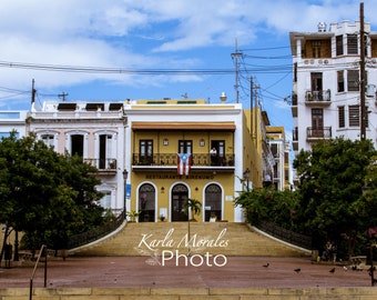 Old San Juan Barandilla Square Fine Photo print