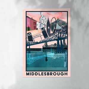 Middlesbrough Print - Teesside Print - Boro - /Art Print/Wall Art/ Home/North Yorkshire Print/North East Art