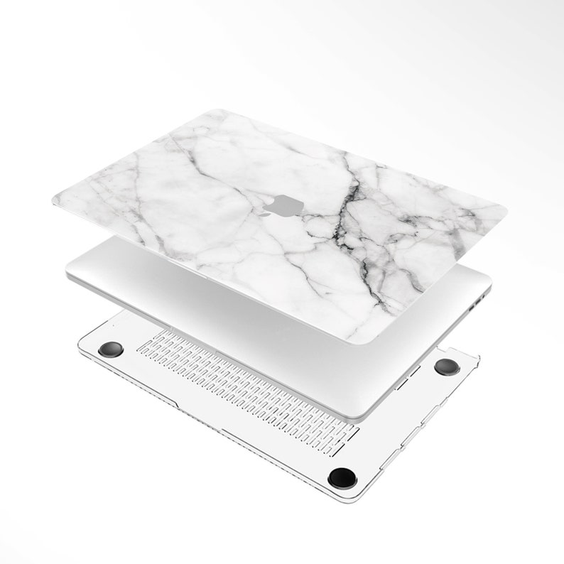 White Marble Macbook Air 13 Case Laptop Pro 13 Case Stone Etsy