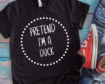Halloween Duck Shirt | Pretend I'm A Duck | Lazy Halloween Costume Gift