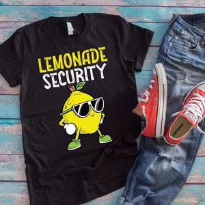 Lemonade Stand Security Shirt Lemonade Tee Shirt Lemonade Stand Shirt Lemonade Shirt Lemon Lemonade Stands Lemonade Lemonade Gift