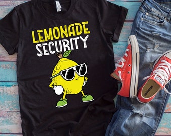 Lemonade Security Tee: Cartoon Lemon Shirt