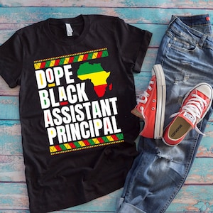 Principal assistente camiseta de &lt;br&gt; Entrega Rápida? Diretor Assistente Dope Black | Presente de emprego afro-americano do Mês da História Negra