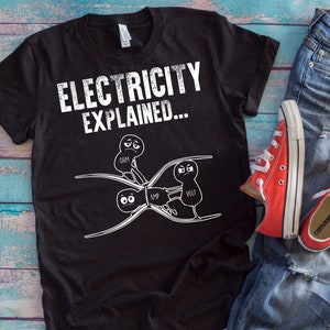 Electrician Shirt | Electricity Explained | Funny Electrical Engineer Gift