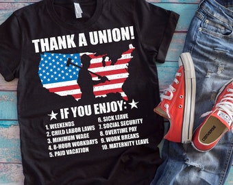 Union Worker T-Shirt: Patriotic Labor Day Gift