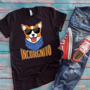 Incorgnito Corgi Dog Owner Incognito Cute Animal Pun Vintage Puppy Clothes