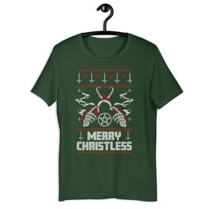 Anti-Christmas Shirt Merry Christless Funny Ugly Xmas Sweater Bah Humbug Gift image 6