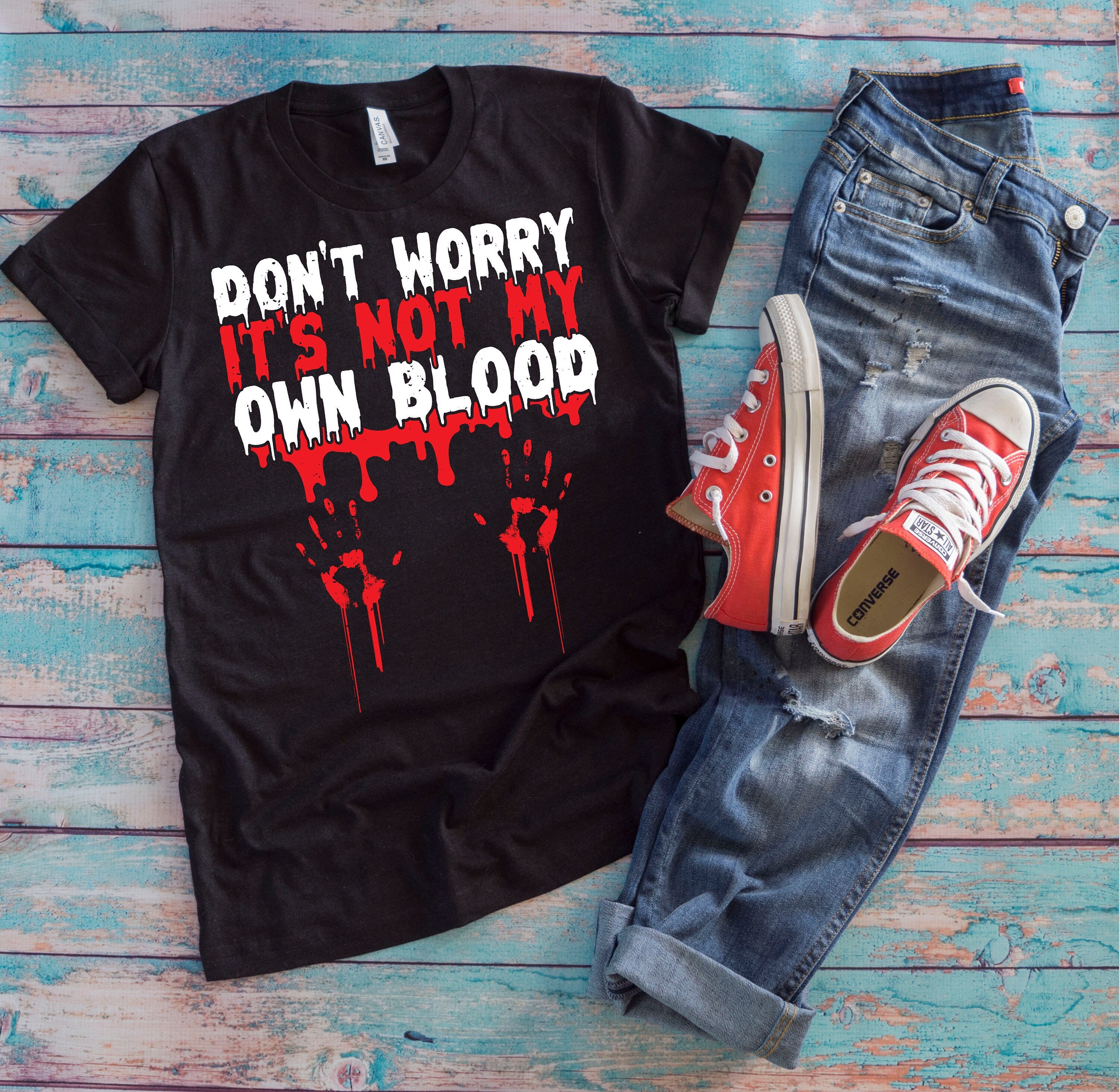 Felpa Di Halloween Uomo 'I'm Okay It's Not My Blood' – Maglione Sanguinante, Maniche Lunghe, Divertente Per Feste