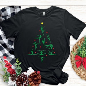 Christmas Gymnast Tree Shirt | Funny Xmas Gymnastics Gift