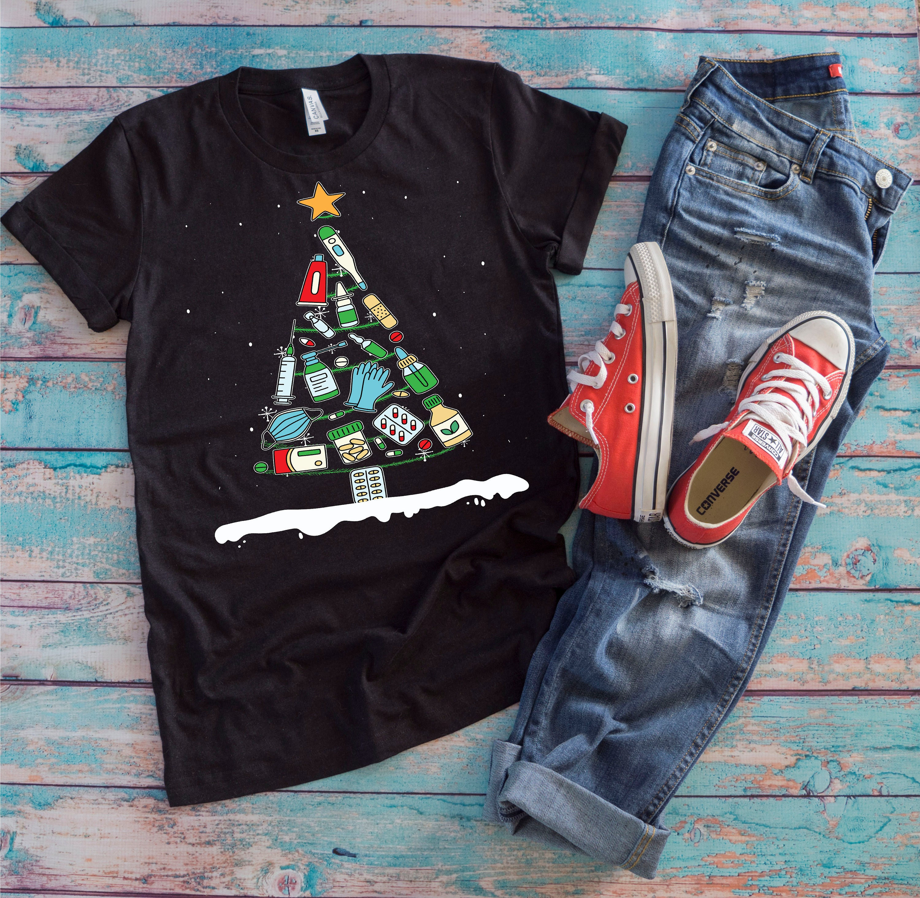 Christmas Medical Shirt Funny Xmas Tree 