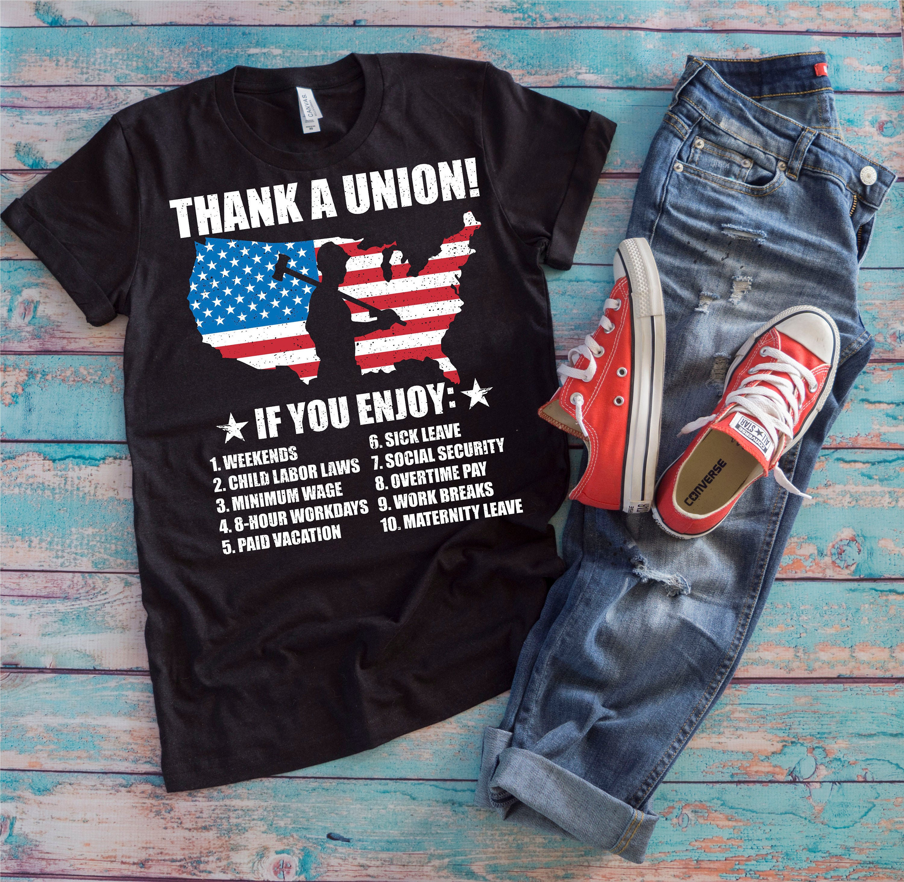 Union Worker T-shirt: Patriotic Labor Day Gift - Etsy