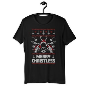Anti-Christmas Shirt Merry Christless Funny Ugly Xmas Sweater Bah Humbug Gift image 2