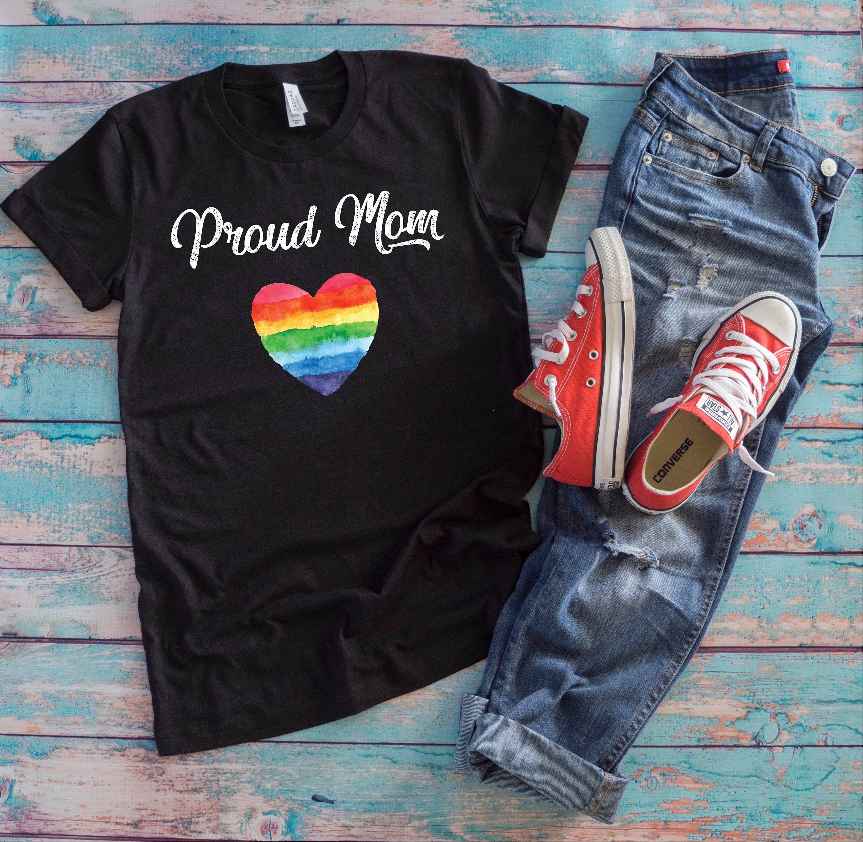LGBT Mom Shirt Proud Mom Gay Pride 
