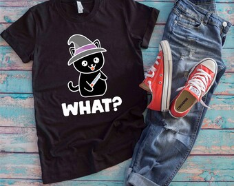 Grappig Halloween-kattenshirt | Kostuum moordkat met mes