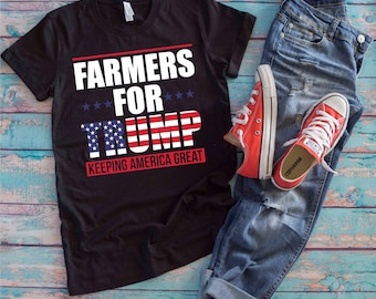Farmers For Trump Shirt: Patriotic Conservative Gift