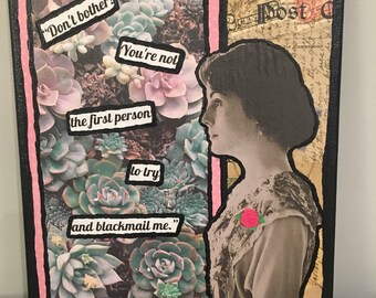 Downton Abbey Lady Mary Blackmail Quote placcard