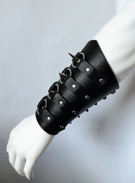 Leather arm cuffs clearance