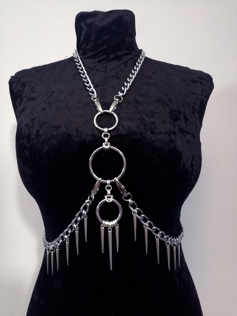Chain Body Harness Handmade unisex body harness Stainless Steel Metal Dream catcher harness