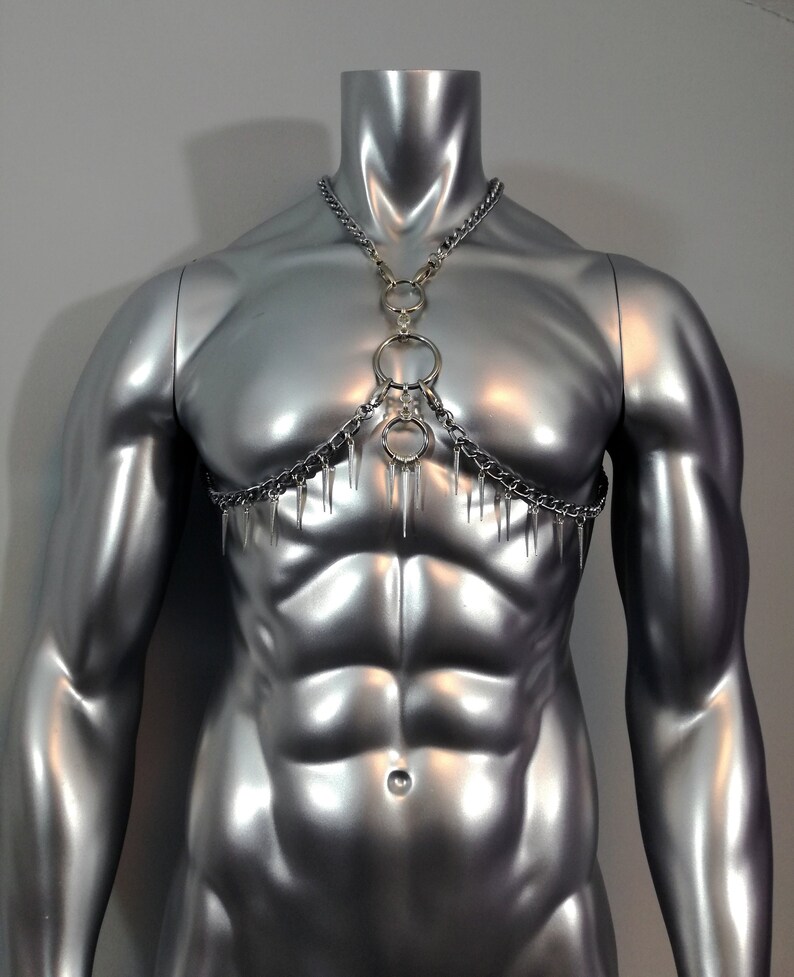 Chain Body Harness Stainless Steel Chest Harness Metal Etsy UK