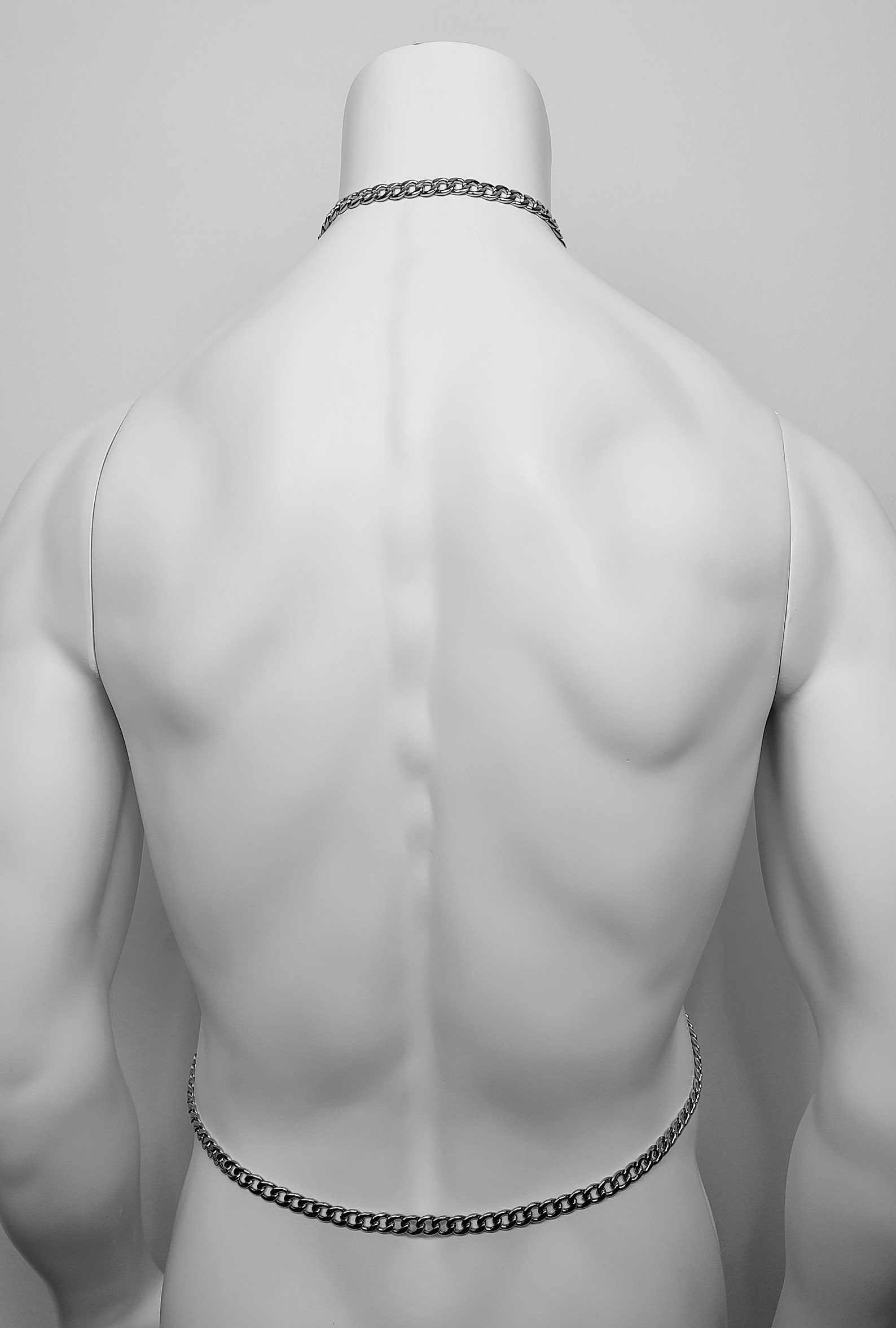 Chain Body Harness Stainless Steel, Mens and Womens. Metal Oring