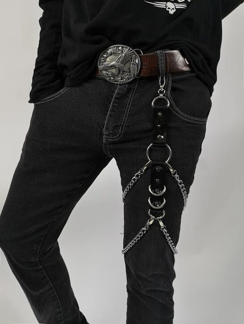 PVC Leg Harness Chain Leg Harness With Metal Dring & Oring Etsy